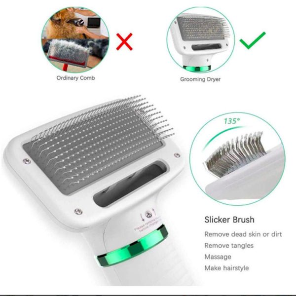 Pet Electric Hair Dryer Comb Dog Hair Heating Fan Drying And Drawing Combo Pet Hair Comb - Image 5