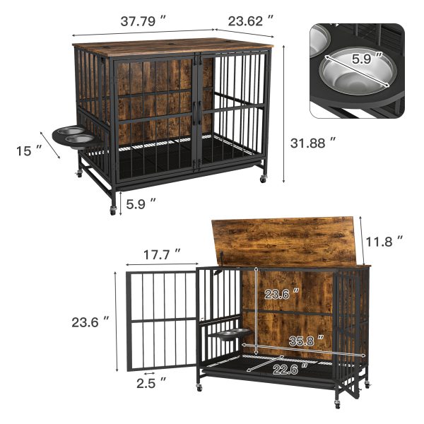 Multifunctional Dog Cage Furniture With Removable Trays - Image 3