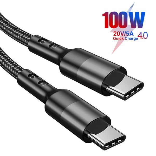 100W USB C To USB-C Type Cable USBC PD Fast Charging Cable - Image 3