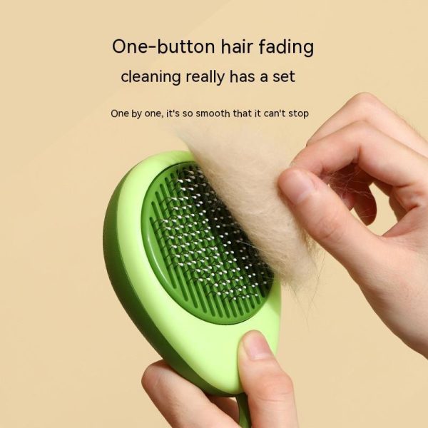 Cat Brush Hair Remover Cleaning Avocado Shaped Dog Grooming Tool Pet Combs Brush Stainless Steel Needle Pet Cleaning Care - Image 3