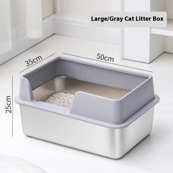 Stainless Steel Litter Box High Fence Anti-splash - Image 4