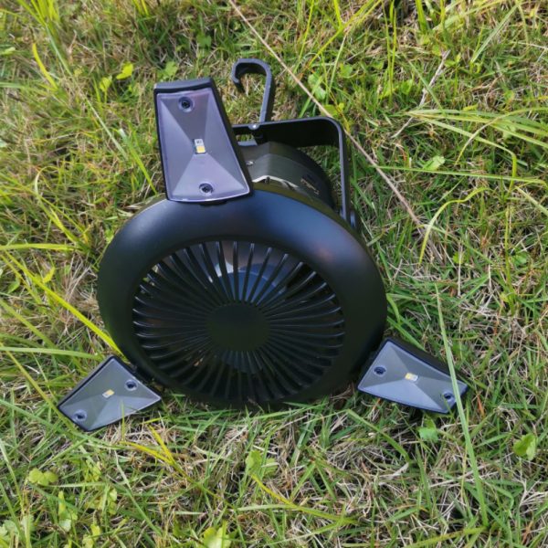 Solar Camping Light Foldable Fan Hanging Hook Rechargeable Battery Operated USB 3 Level Air Flow Fan For Camping Tent - Image 3