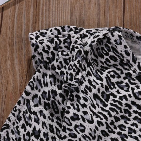 One-piece Romper For Girls With Leopard Print In Europe And America - Image 2