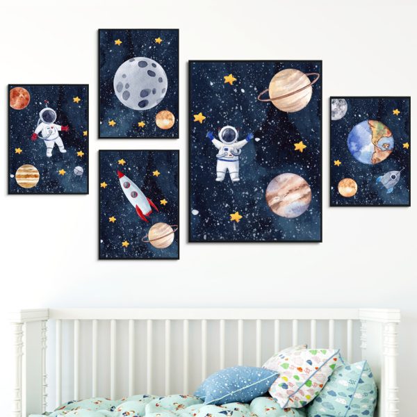 Astronaut Wall Art Canvas Painting - Image 2