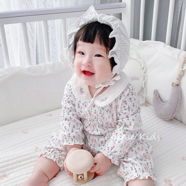 Baby floral jumpsuit - Image 4