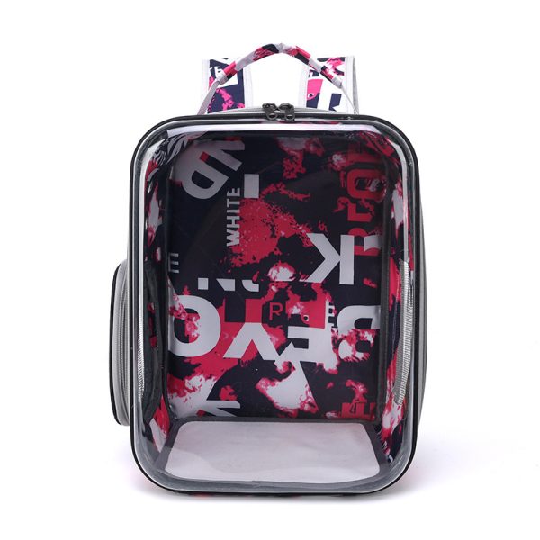 Cartoon Space Capsule Travel Breathable Pet Backpack Transparent - Image 9