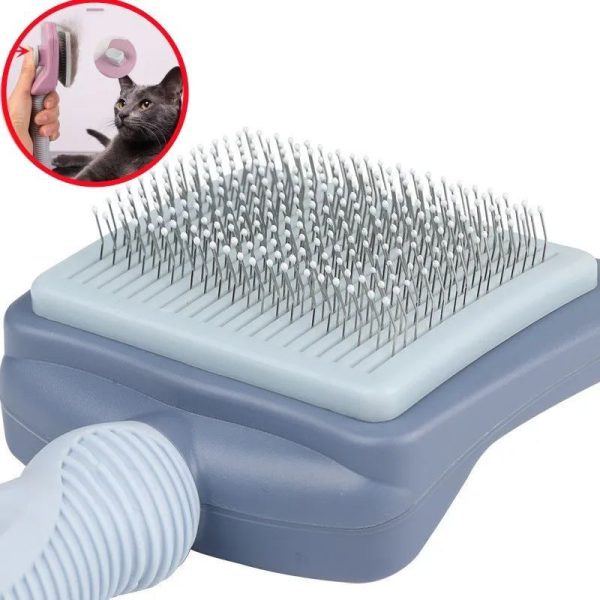 Dog Brush Automatic Pet Hair Remover Self-cleaning Cat Brush Massage Comb For Large Dogs Grooming Hair Knot Opening Pet Products - Image 3