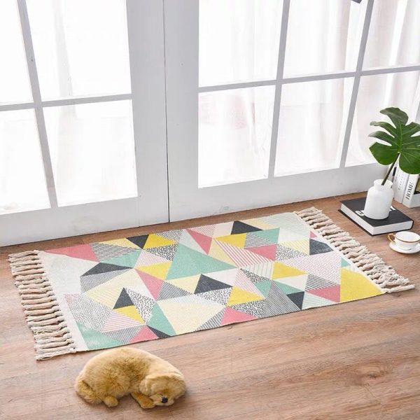 Scandinavian Style Linen Cotton Rug - Image 5