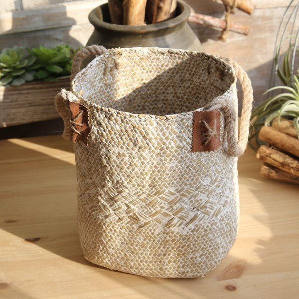 Hand woven basket flower basket basket rattan - Image 3