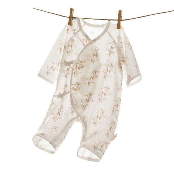 Class A Pure Cotton Newborn Rompers Thin Air Conditioning Room Clothes - Image 3