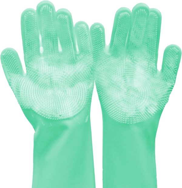 Durable Pet Grooming Gloves For Cats And Dogs, Enhanced Five Finger Design For Massaging And Bathing - Image 4