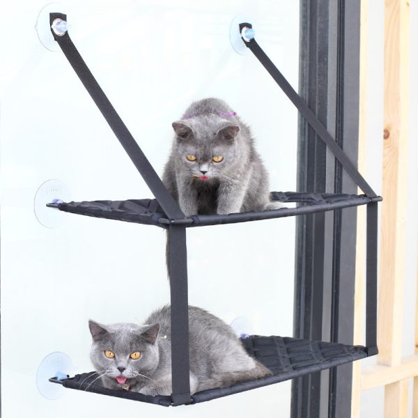 Cat Hammock Window Resting Seat Perch Cat Bed for Indoor Cats Sleeping - Image 7