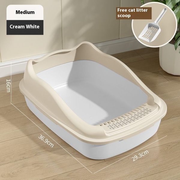 Litter Box Oversized Semi-enclosed Cat Toilet Anti-splash Cat Poop Basin - Image 8