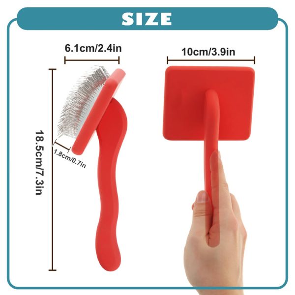 Pet Rubber Paint Handle Airbag Needle Comb - Image 2