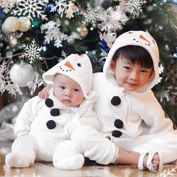 Hooded snowman jumpsuit