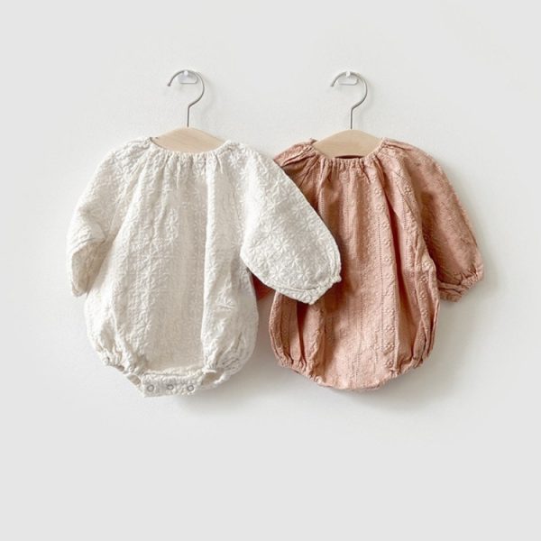 Embroidered Romper 2 Long-sleeved Triangle Romper Baby Jumpsuits - Image 4