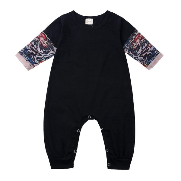 Kids Long Sleeve Tattoo One-piece Romper Baby Flower Arm Romper Clothes - Image 5