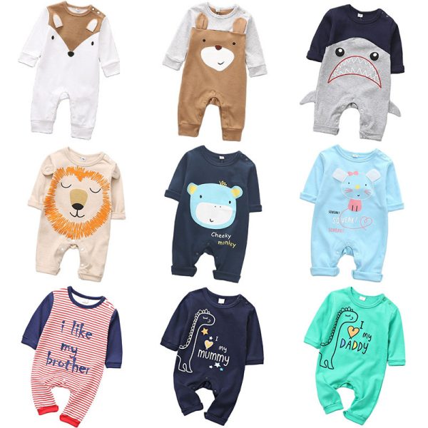 Spring And Autumn Newborn Baby Jumpsuit - Image 4