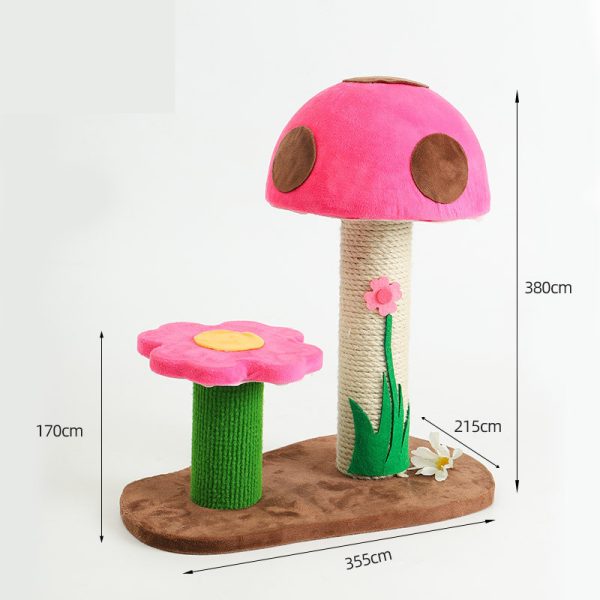 Grinding Claws Funny Cat Toy Sisal Column Mushroom Flower Climbing Frame - Image 2