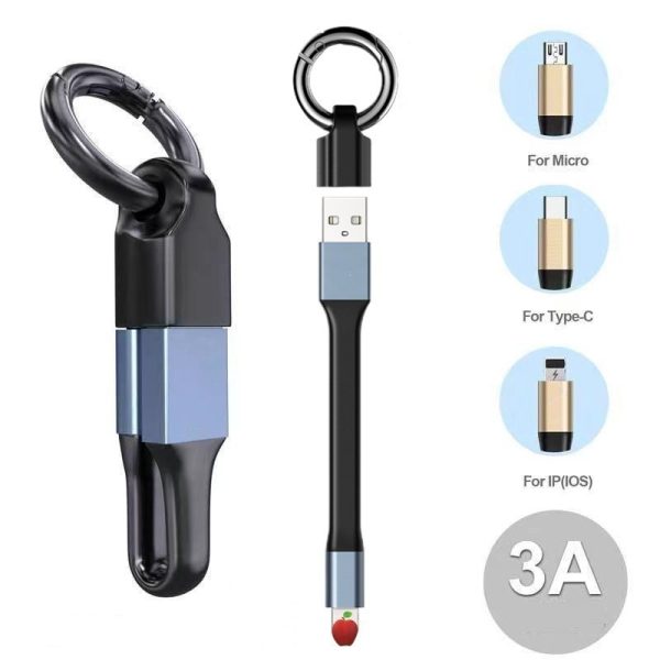 Key Chain Data Cable Short Portable Fast Charge Line - Image 5