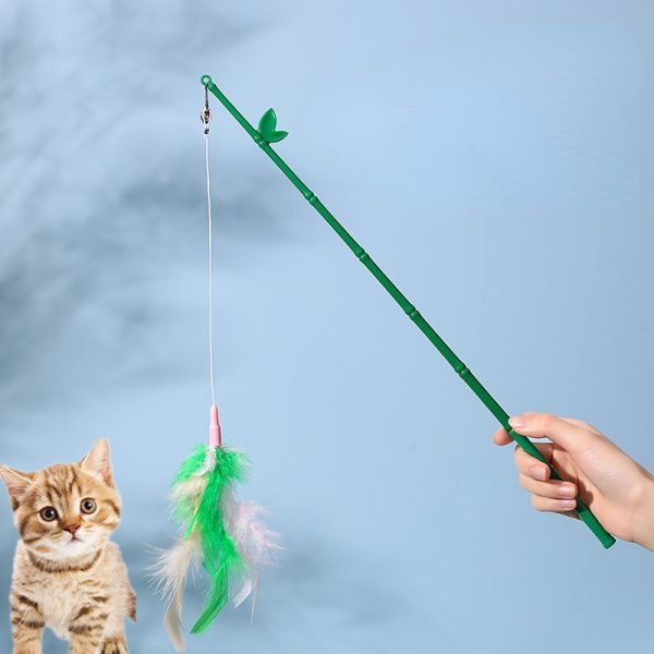 Interactive Cat Toy Feather Wand With Bell Refills Bells And Feathers Attention And Stimulate Harmless Durable And Unbreakable - Image 10