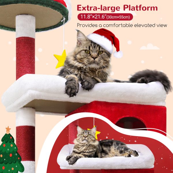 72 Inch Christmas Cat Climbing Rack - Image 6