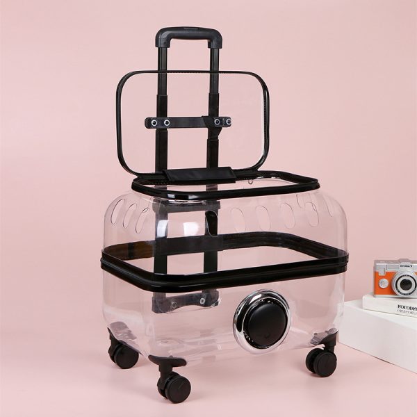 Cat Bag Portable Pet Trolley Bag Space Capsule Transparent Cat Luggage - Image 4