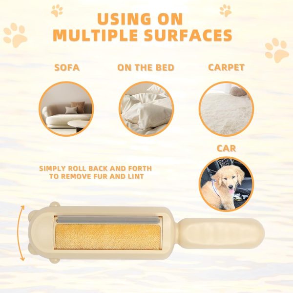 Pet Hair Remover Dog Cat Fur Remover With Self Cleaning Base Efficient Animal Hair Removal Tool Perfect For Furniture Couch Carpet  Car Seat - Image 7