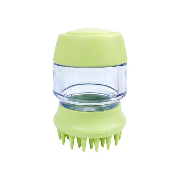 Cat Dog Pet Bath Brush Silicone Cat Dog Grooming Brush Puppy Massage Brush Hair Fur Cleaning Brush With Shampoo Dispenser Double Brush Head - Image 9