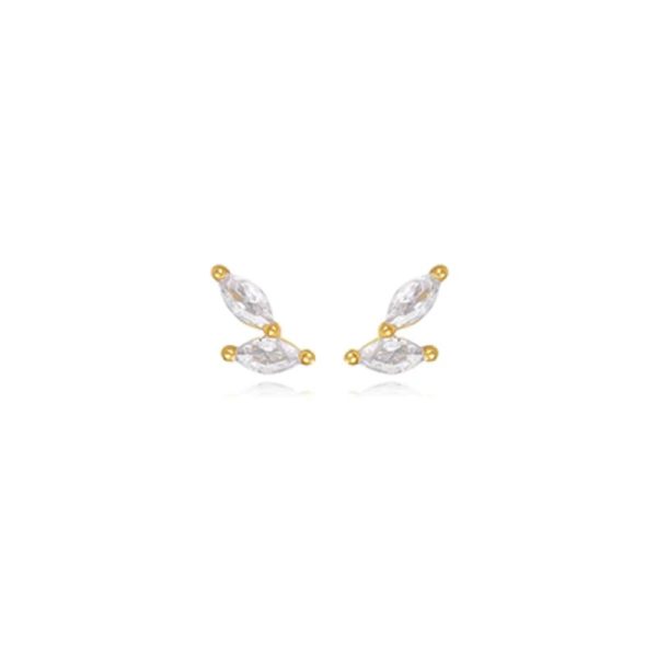 Simple Commute Inlaid Zircon Trendy Earrings - Image 2