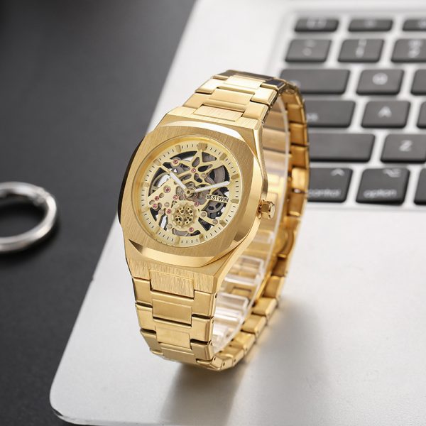 Fashion Alloy Watch Men's Watch BESTWIN Hollow Butterfly Clasp - Image 3