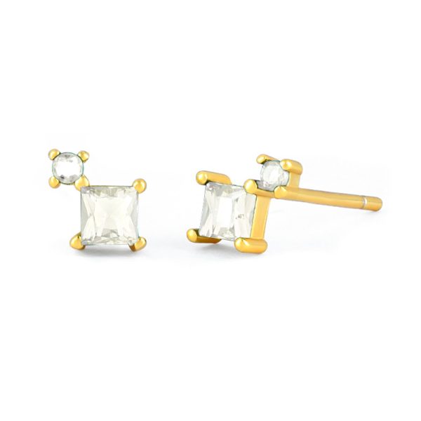 Simple Commute Inlaid Zircon Trendy Earrings - Image 8