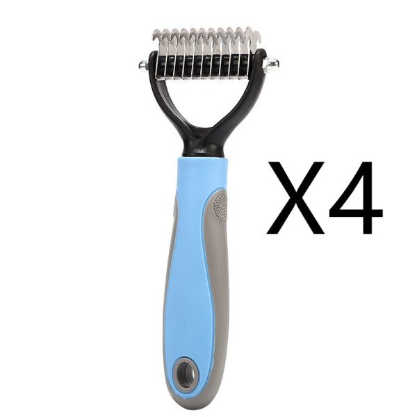 Stainless Double-sided Pet Brush Hair Removal Comb Grooming Dematting Dog Grooming Shedding Tools - Image 10