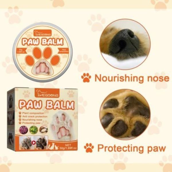 Natural Plant Formula Pet Paw Balm For Cats And Dogs, Softens Dry Paw Pads, Lick-Proof, 1.7 Oz Paw Balm - Image 2