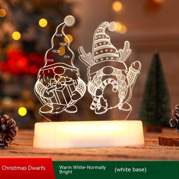 Christmas Decoration 3D Lamp Acrylic LED Night Lights New Year Valentines Day Christmas Kids Gift Christmas Ornaments - Image 9