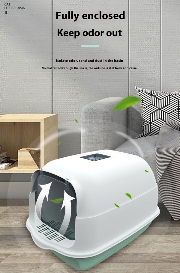 Litter Box Fully Enclosed Cat Toilet - Image 10
