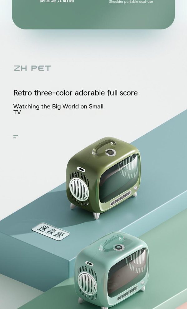 TV Cat Bag Out Portable Space Capsule Pet Backpack Carrying Large Capacity Portable - Image 9