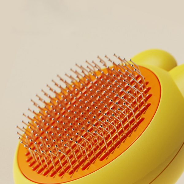 Cat Brushes For Indoor Cats Dog Brush For Shedding With Metal Cat Comb Self Cleaning Pet Hair Brush With Release Button For Grooming Kitten - Image 4