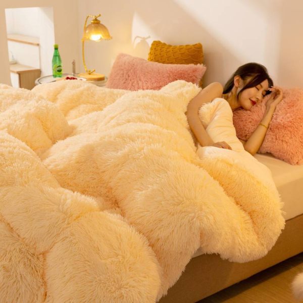 Super Soft Long Fleece Mink Crystal Velvet Thickened Warm Winter Quilt - Image 7