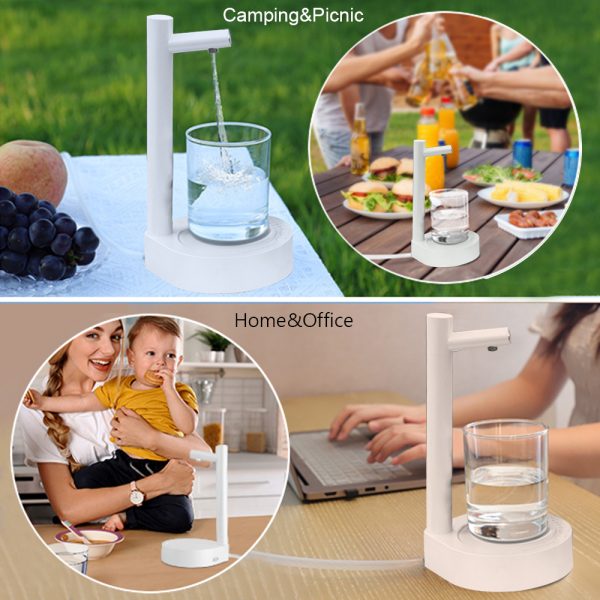 Desk Dispenser Electric Water Gallon Automatic Water Bottle Dispenser Rechargeable Water Dispenser - Image 4