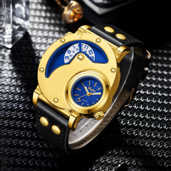 Gold Multi-functional Exaggerated Dial Watch For Men - Image 2