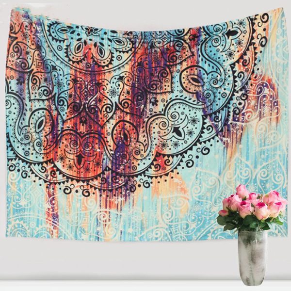 Sevenstars Bohemian Mandala Tapestry Hippie Floral Tapestry Sketched Flower Tapestry Art Print Tapestry For Room - Image 4