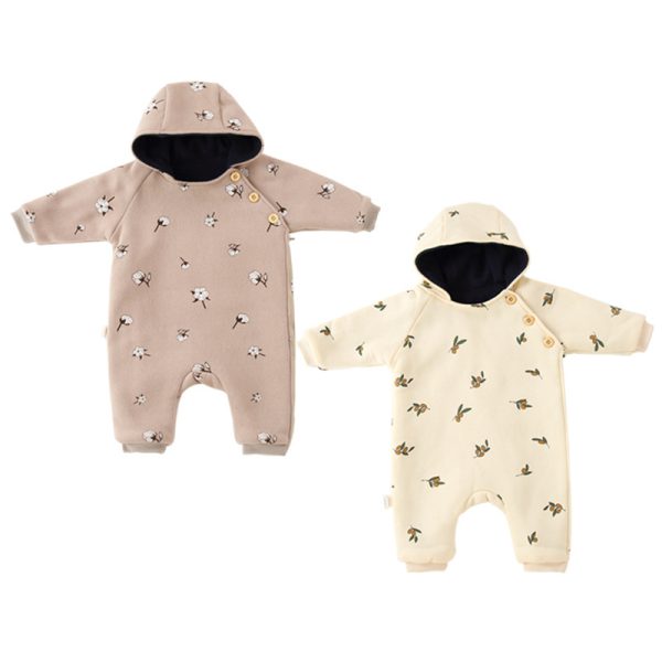 Baby Double Layer Padded And Thickened Onesie - Image 3