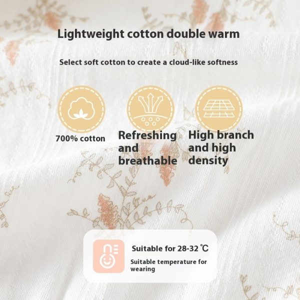 Class A Pure Cotton Newborn Rompers Thin Air Conditioning Room Clothes - Image 2