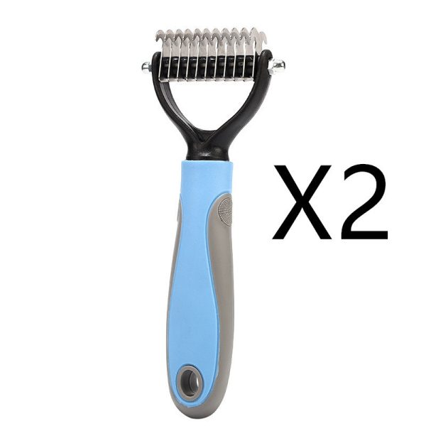 Stainless Double-sided Pet Brush Hair Removal Comb Grooming Dematting Dog Grooming Shedding Tools - Image 9