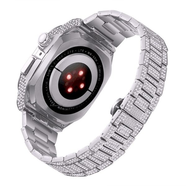 Smart Watch Inlaid Full Diamond Metal Strap - Image 3