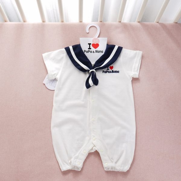 Navy Style Baby Clothes Newborn Clothes Baby Onesies - Image 5