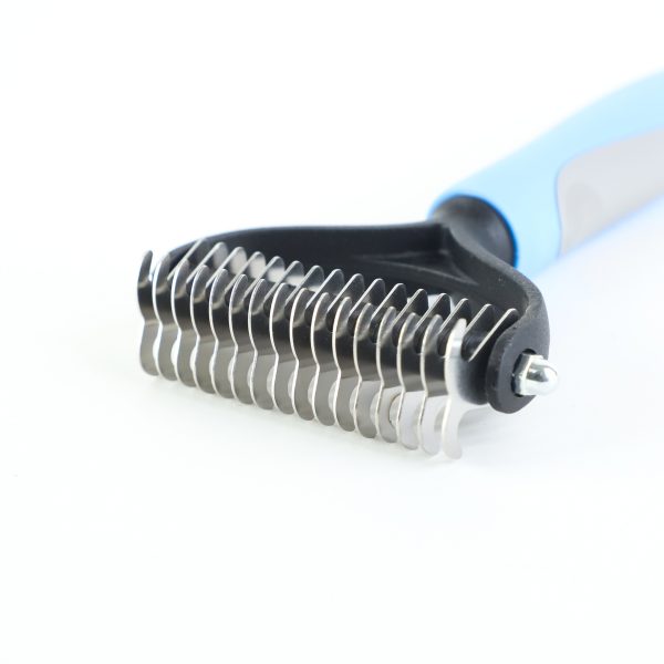 Stainless Double-sided Pet Brush Hair Removal Comb Grooming Dematting Dog Grooming Shedding Tools - Image 3