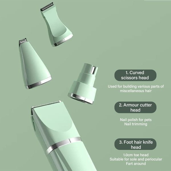 4X Professional Pet Dog Cat Clippers Hair Grooming Cordless Trimmer Shaver Kit - Image 2