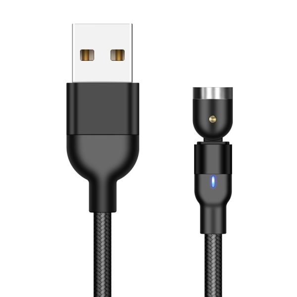 Flat Elbow Magnetic Suction Fast Charge 540 Degrees Three-in-one Data Cable - Image 5